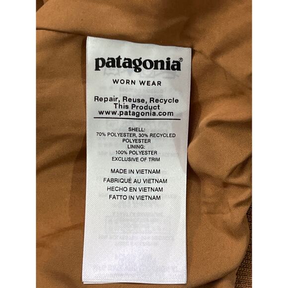 Patagonia Los Gatos Bomber Jacket Women’s M Beech Brown Teddy Fleece NWT - Picture 4 of 8